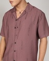 Shop Men's Mocha Brown Embroidered Relaxed Fit Shirt