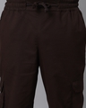 Shop Men's Mocha Brown Loose Comfort Fit Cargo Parachute Pants