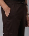 Shop Men's Mocha Brown Loose Comfort Fit Cargo Parachute Pants