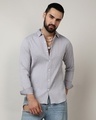 Shop Men's Moon Grey Textured Shirt-Front