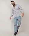 Shop Men's Moon Grey Textured Shirt-Full
