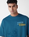 Shop Men's Morrocan Blue Become Fearless Graphic Printed Oversized T-shirt