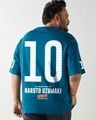 Shop Men's Morrocan Blue Naruto Graphic Printed Oversized Plus Size T-shirt-Front