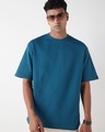 Shop Men's Morrocan Blue Oversized T-shirt-Front
