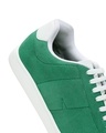Shop Men's Moss Green & White Color Block Low-Top Sneakers