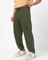 Shop Men's Moss Green Oversized Joggers-Full