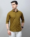 Shop Men's Moss Green Slim Fit Shirt-Front