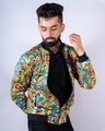 Shop Men's Multicolor Abstract Printed Relaxed Fit Velvet Jacket-Design