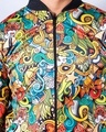 Shop Men's Multicolor Abstract Printed Relaxed Fit Velvet Jacket