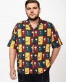 Shop Men's Multicolor All Over Printed Plus Size Shirt-Front