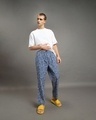 Shop Men's Blue All Over Printed Pyjamas-Full