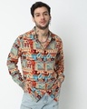 Shop Men's Multicolor Aztec Printed Shirt-Front