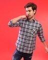 Shop Men's Multicolor Checkered Regular Fit Shirt-Front