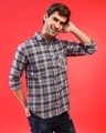 Shop Men's Multicolor Checkered Regular Fit Shirt-Full