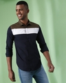 Shop Men's Multicolor Color Block Regular Fit Shirt-Full