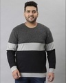 Shop Men's Multicolor Color Block Plus Size Oversized T-shirt-Front