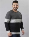 Shop Men's Multicolor Color Block Plus Size Oversized T-shirt-Full