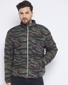 Shop Men's Multicolor Modern Camo Slim Fit Quilted Jacket-Front