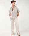 Shop Men's Off White Textured Oversized Shirt-Full