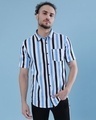 Shop Men's Multicolor Striped Regular Fit Shirt-Front