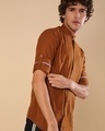 Shop Men's Mustard Brown Regular Fit Shirt-Design