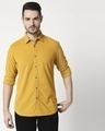 Shop Men's Mustard Casual Slim Fit Corduroy Shirt-Design