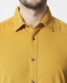 Shop Men's Mustard Casual Slim Fit Corduroy Shirt