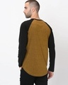Shop Men's Mustard Color Block Slim Fit T-shirt-Full