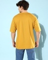 Shop Men's Mustard Graphic Printed Oversized T-shirt-Full