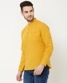 Shop Men's Mustard Solid Short Kurta-Design