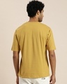 Shop Men's Mustard Yellow Graphic Printed Oversized T-shirt-Full