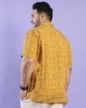 Shop Men's Mustard Yellow Minimal Aztec Printed Oversized Plus Size Shirt-Design