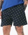 Shop Men's Navy Blue All Over Printed Boxers-Front