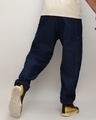 Shop Men's Navy Blue Baggy Cargo Jeans-Design