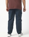 Shop Men's Navy Blue Baggy Oversized Plus Size Cargo Pants-Design