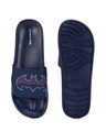 Shop Men's Navy Blue Batman Techno Velcro Sliders