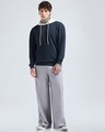 Shop Men's Navy Blue & Beige Oversized Hoodies