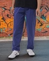 Shop Men's Navy Blue Oversized Cargo Carpenter Pants-Front