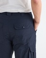 Shop Men's Navy Blue Cargo Nylon Parachute Pants