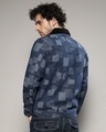 Shop Men's Navy Blue Checked Jacket-Design
