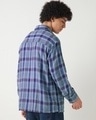 Shop Men's Navy Blue Checked Oversized Shirt-Design