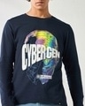 Shop Men's Navy Blue Cyber Gen Graphic Printed T-shirt