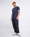 Shop Men's Navy Blue Dare To Play Graphic Printed T-shirt-Full