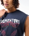 Shop Men's Navy Blue Dementors Graphic Printed Boxy Fit Vest