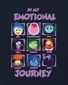 Shop Men's Navy Blue Emotional Journey Graphic Printed Oversized T-shirt