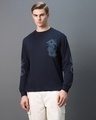 Shop Men's Navy Blue Free Spirit Graphic Printed Oversized T-shirt-Design
