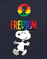 Shop Men's Navy Blue Freedom Snoopy Graphic Printed Plus Size T-shirt