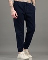Shop Men's Navy Blue Jogger Pants-Design