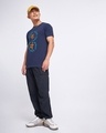 Shop Men's Navy Blue Karma Graphic Printed T-shirt-Full