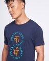 Shop Men's Navy Blue Karma Graphic Printed T-shirt